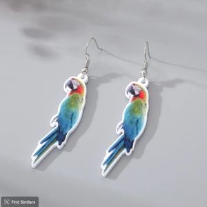 Maccaw Tropical Bird Parrot Earrings